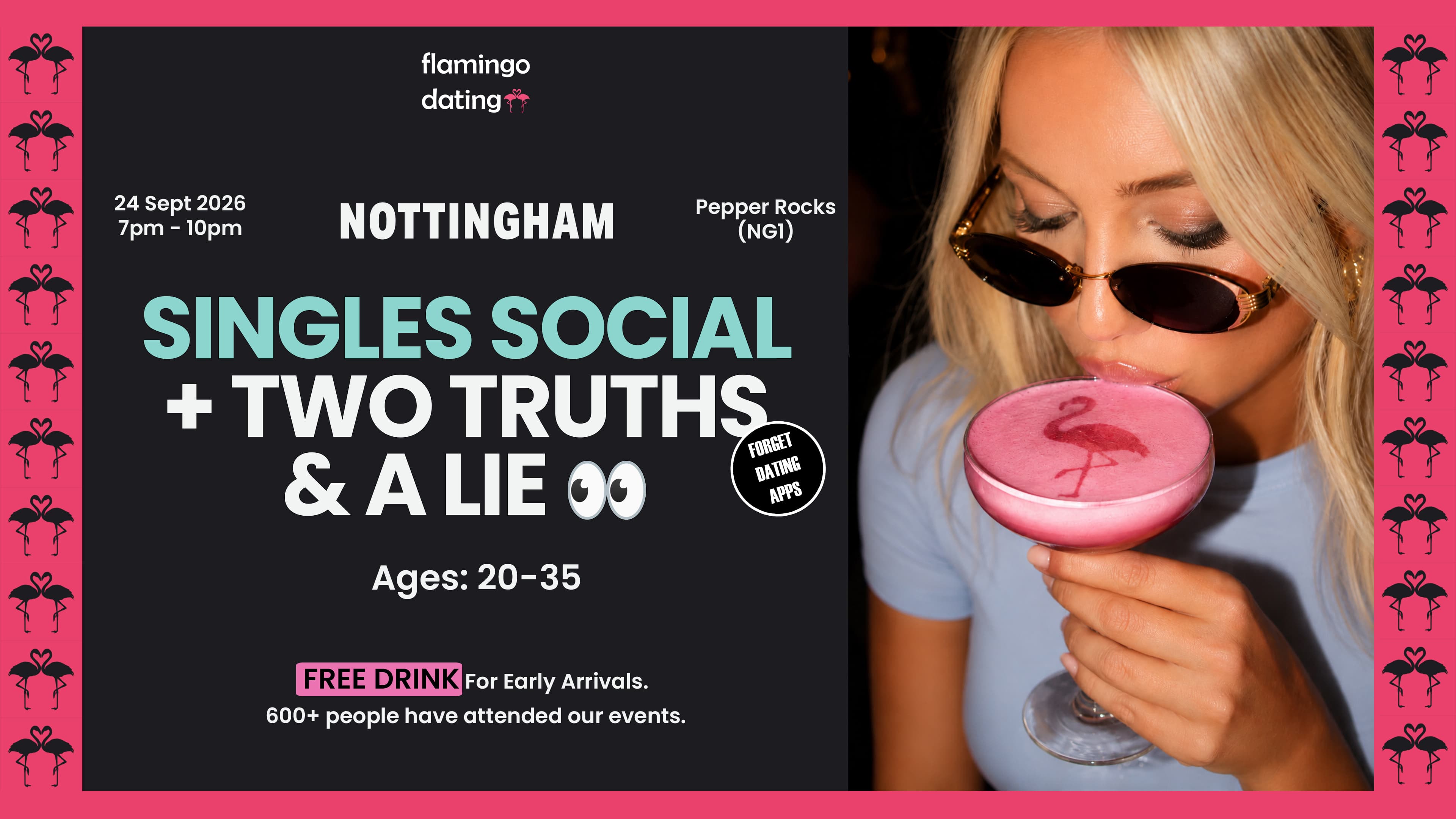 Singles Social + Free Cocktail🍹| 20-35 | Pepper Rocks
