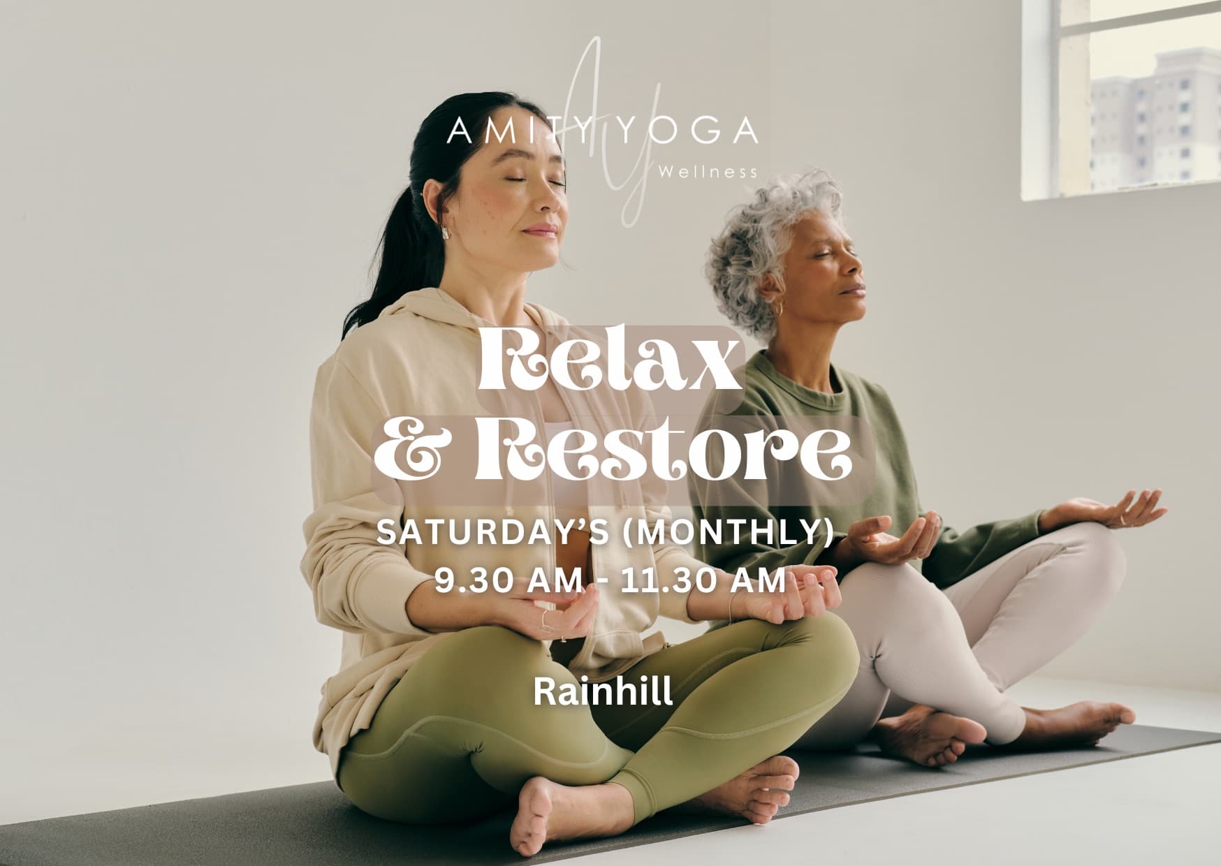 Relax & Restore Session with Amity Yoga Wellness