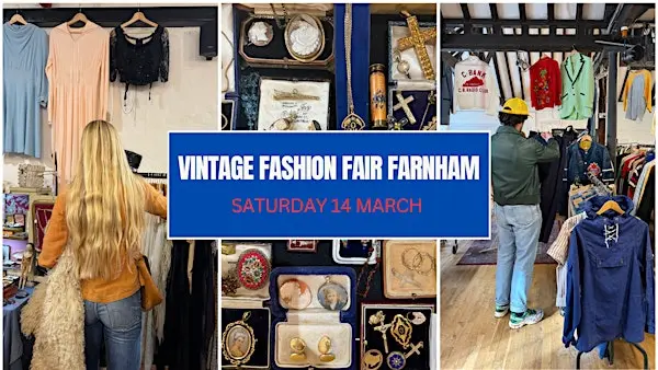 Vintage Fashion Fair Farnham March 2026