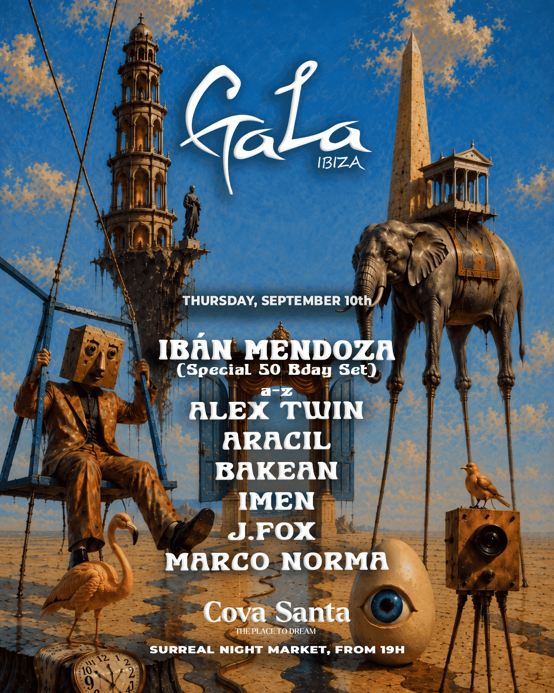 Gala Ibiza at Cova Santa, Celebrating 50 Years of Iban Mendoza