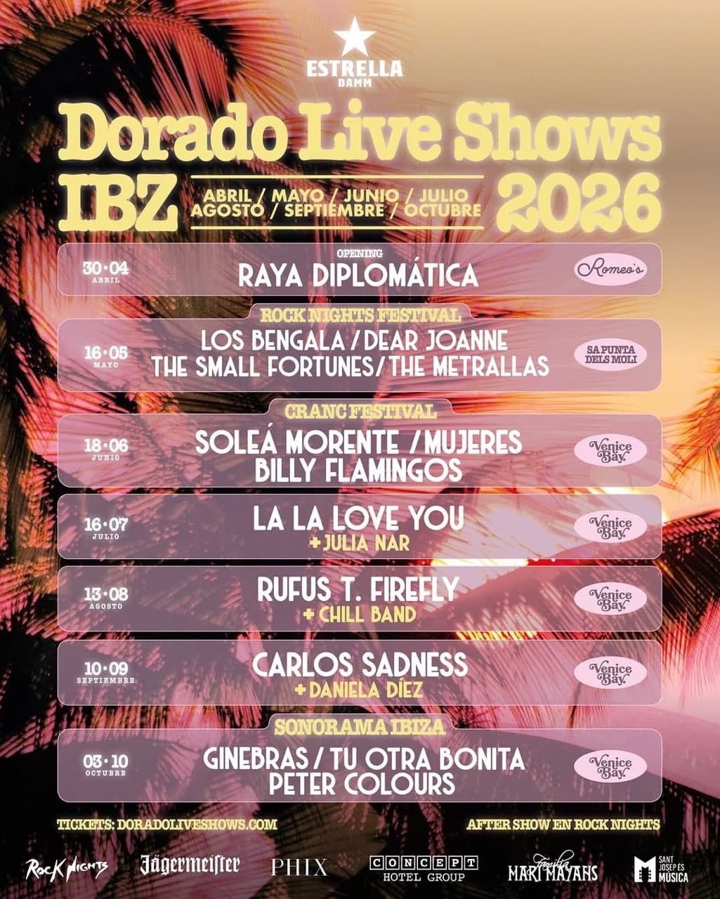 Dorado Live Shows 2026 Concerts