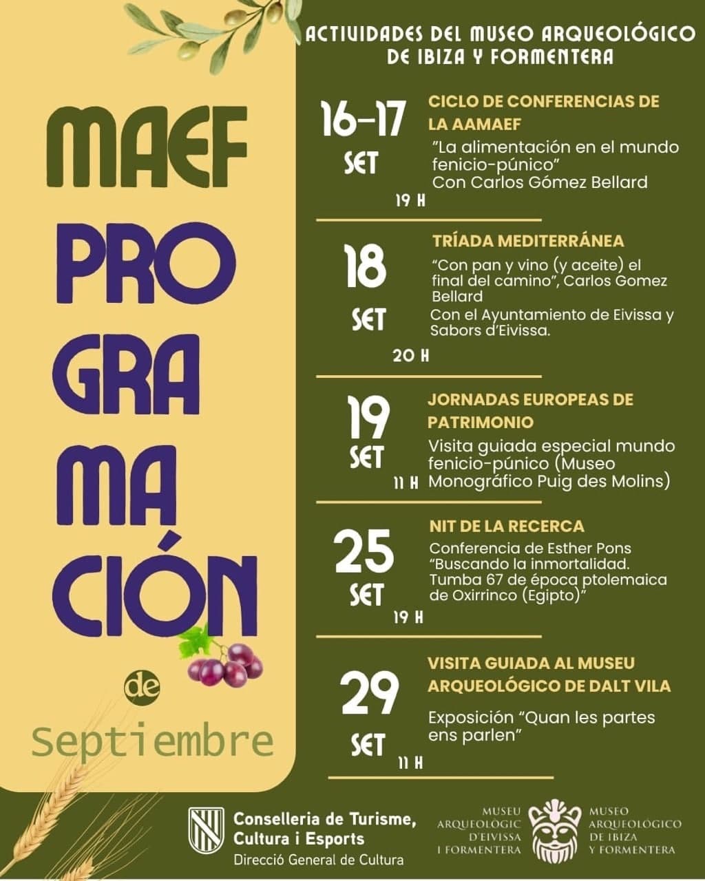 Activities at the Archaeological Museum of Ibiza and Formentera