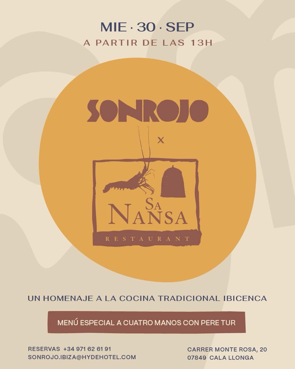 Four-hands Menu: Sonrojo and Sa Nansa
